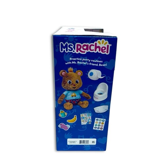 2024 Ms. Rachel POTTY TIME WITH BEAN Bear Plush Toy Play Toilet Paper & Soap NEW - Picture 7 of 8